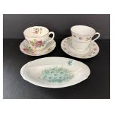 Vintage Tea Cups, Saucers & Small Plate