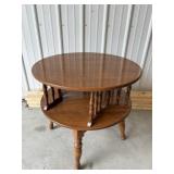 Vintage Maple Drum End Table 28"x26"