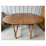 Maple Oval Table 55"x41" & 2 Leaves 79"L Total