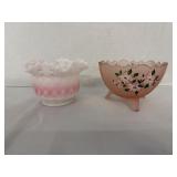 Vintage Westmoreland Footed & Basket Weave Bowls