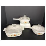 Vintage Corningware Set 1pt, 1-1/2pt & 1qt