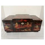 Black Lacquer Japanese Musical Jewelry Box