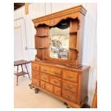American Drawer Dresser with Mirror 61"x18"x77"H