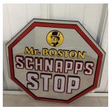 Mr Boston Schnapps Octagonal Mirror 16"x16"