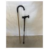 Vintage Nova Folding Wood Cane & Cane
