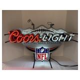 Coors Light NFL Neon Beer Sign 30"x20"x5" works
