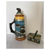 18"H Stein & Misc