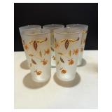 (5) Vtg Hall's superior jewel tea autumn leaf...