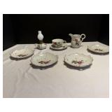 Miniture finger oil lamp, creamer cup & saucer...