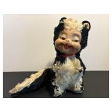 Vtg Rushton Stinky Skunk rubber face plush...