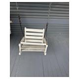 Child's wooden porch swing