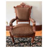 Antique Victorian Eastlake carved walnut....
