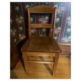 Solid Oak Child's school or desk chair