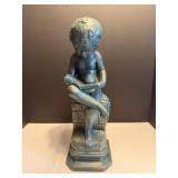 Cement Statue of boy reading book 6'W x 6.5'D x ..