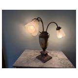 Vtg 1930's reverse - painted 3-arm epergne table..