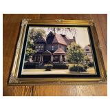 Victorian house picture & frame 16' x 20'