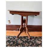 Antique Eastlake Victorian carved walnut parlor...