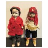 The House Seco Mexican & England dolls 5.5 Tall