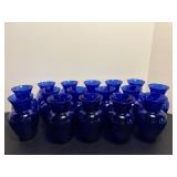 Cobalt Blue mini vases 5'