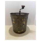 Antique hand-crank ice cream freezer/churn
