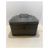 Vtg Primitive metal lunchbox stamped porter 1..