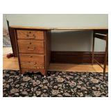 Antique oak drop- front secretary desk -no key...