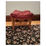 Vtg Arts & crafts mission - style oak footstool...