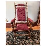 Antique wooden platform rocking chair...