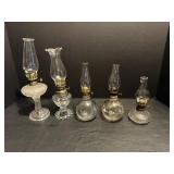 Vtg Mini oil lanterns (5) - (2) have some hand-...