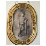 Antique oval picture & frame 17.5'W x 25'H
