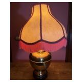 Vtg ginger jar brass table lamp 31'H