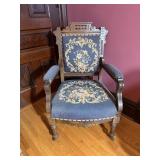 Antique Victorian Eastlake - style carved wood...