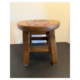 Wooden aplle stool 9.75' dia x9.5'H