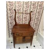 Antique Victorian Quatersawn oak dry sink with...