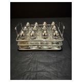 Mini slat /pepper shakers with wire caddy