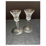 Vtg Waterford crystal candlestick holders