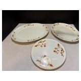 (5) Vtg Hall's superior jewel tea autumn leaf...