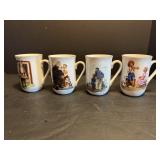 Vtg Norman Rockwell museum coffee cups