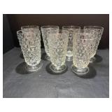 (7) Vtg Fostoria American pattern 6' crystal ...