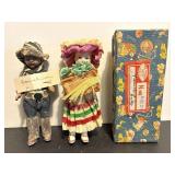 The House Seco Frenchman & lady dolls 5.5 Tall