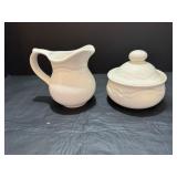 Heritage White Pfaltzgraff creamer & sugar