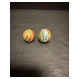 Antique German handmade swirl or onionskin-style..