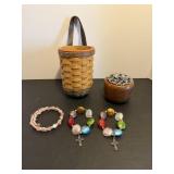Vtg Longaberger basket 2002 Santas Helper...