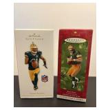 Vtg Hallmark keepsake ornaments Brett Favre &...