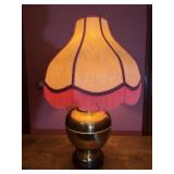 Vtg ginger jar brass table lamp 31'H