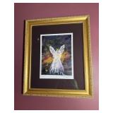 Signed Judith Dorthy's Angel framed print 10/2000.