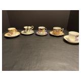 Vtg mini tea cups & saucers