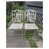 Metal folding chairs (2)