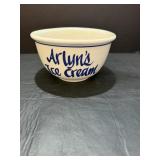Arlyn's Ice cream bowl 6.5' dia x 4'H