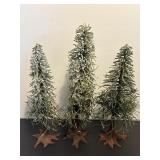 Dept 56 snow village frosted Norway pines 9 & 10..